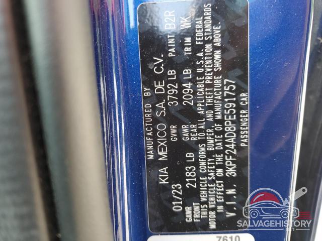 3KPF24AD8PE591757 2023 KIA FORTE photo no. 12