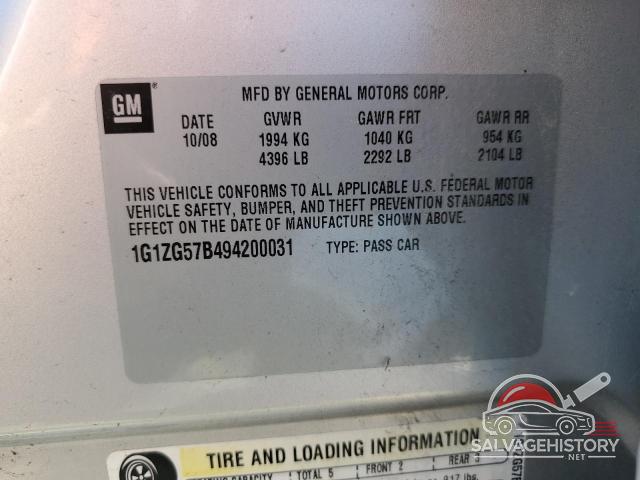 1G1ZG57B494200031 2009 CHEVROLET MALIBU photo no. 12