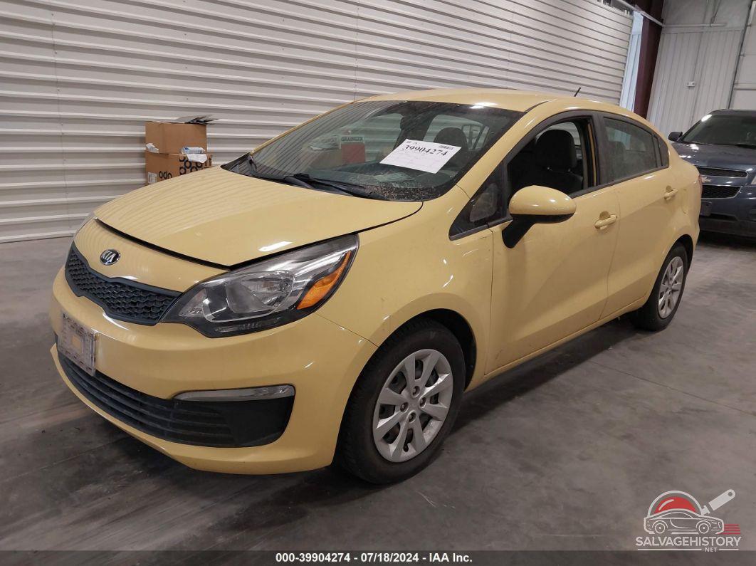 KNADM4A35G6584034 2016 KIA RIO photo no. 2