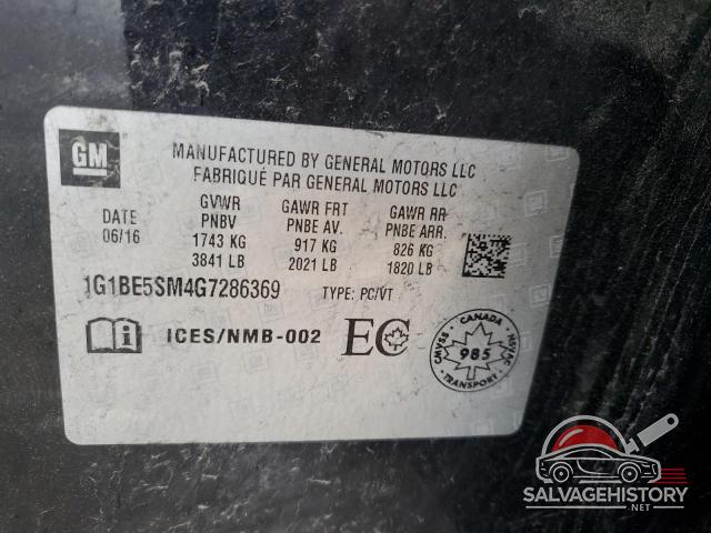 1G1BE5SM4G7286369 2016 CHEVROLET CRUZE photo no. 12