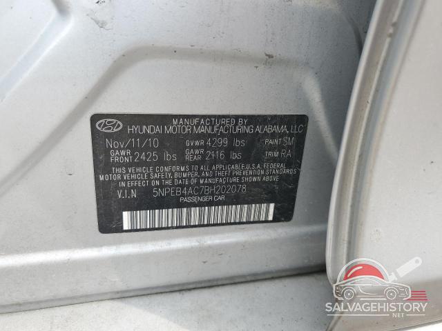 5NPEB4AC7BH202078 2011 HYUNDAI SONATA photo no. 12