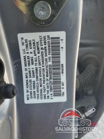 19XFC2F78HE002633 2017 HONDA CIVIC photo no. 12