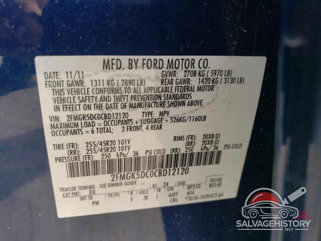2FMGK5DC0CBD12120 2012 FORD FLEX photo no. 14