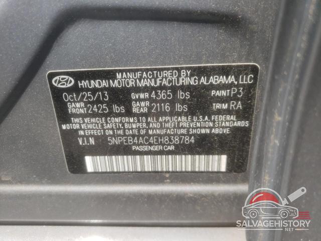 5NPEB4AC4EH838784 2014 HYUNDAI SONATA photo no. 12