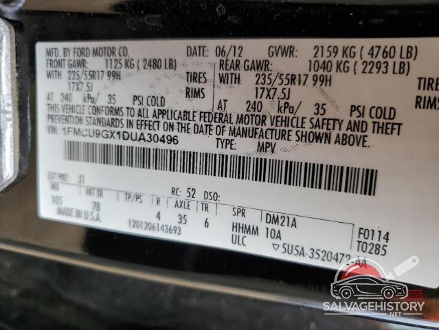 1FMCU9GX1DUA30496 2013 FORD ESCAPE photo no. 13
