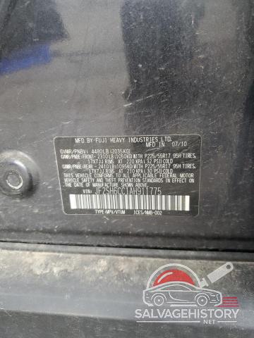 JF2SH6CC1AH911775 2010 SUBARU FORESTER photo no. 13