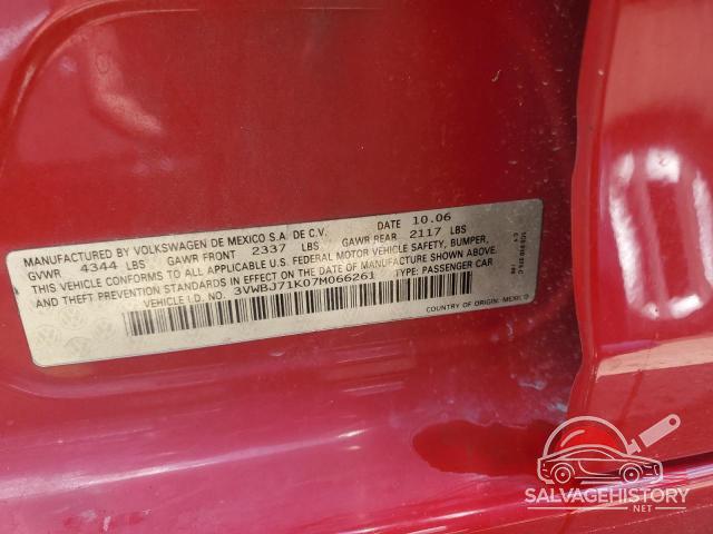 3VWBJ71K07M066261 2007 VOLKSWAGEN JETTA photo no. 12