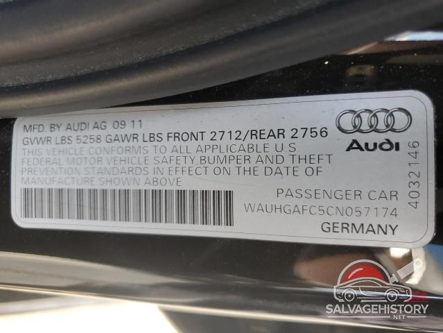 WAUHGAFC5CN057174 2012 AUDI A6 photo no. 12
