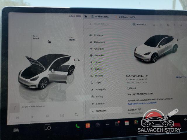 7SAYGDEEXPA031259 2023 TESLA MODEL Y photo no. 9
