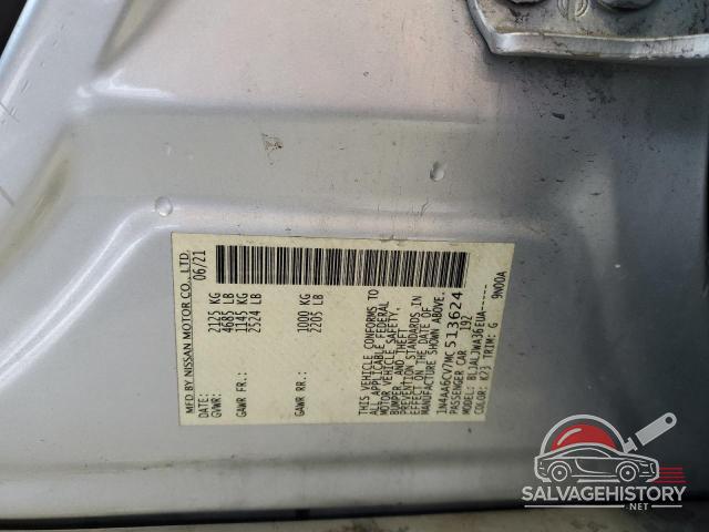 1N4AA6CV7MC513624 2021 NISSAN MAXIMA photo no. 12