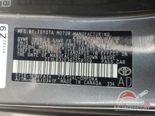 2T1LR32E36C558159 2006 TOYOTA COROLLA photo no. 13