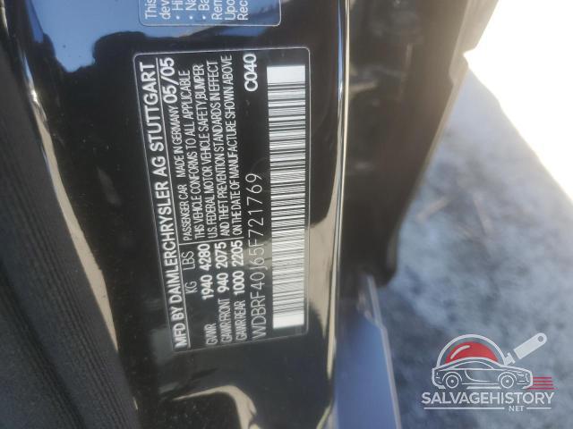 WDBRF40J65F721769 2005 MERCEDES-BENZ C-CLASS photo no. 12