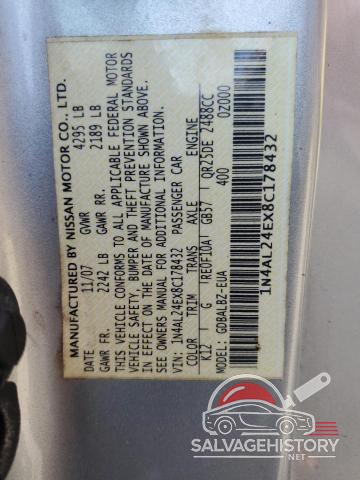 1N4AL24EX8C178432 2008 NISSAN ALTIMA photo no. 12