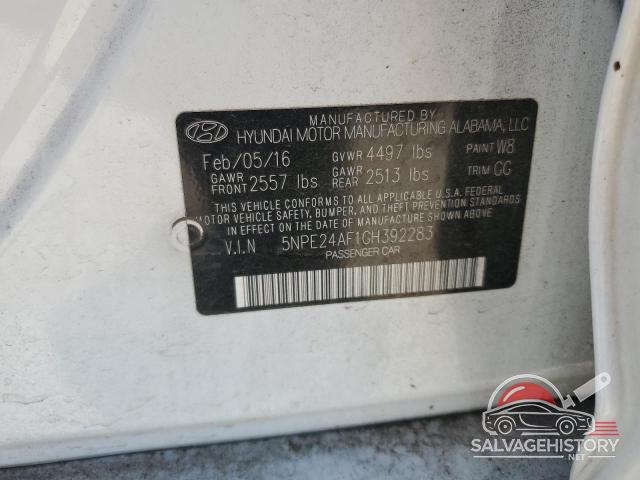 5NPE24AF1GH392283 2016 HYUNDAI SONATA photo no. 12