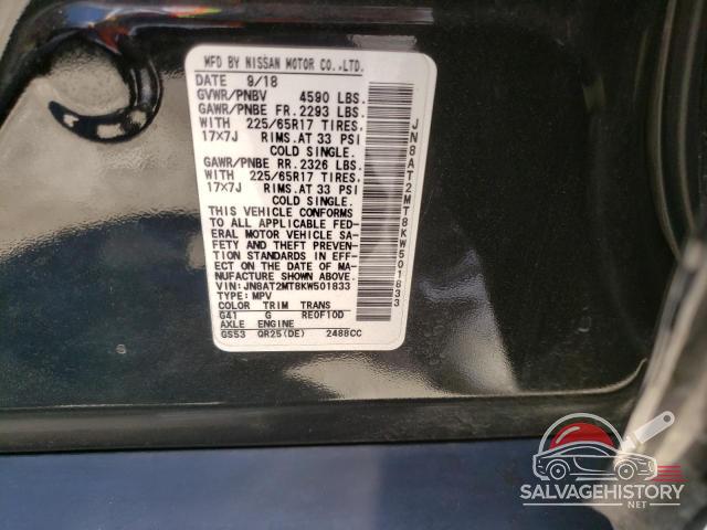 JN8AT2MT8KW501833 2019 NISSAN ROGUE photo no. 13