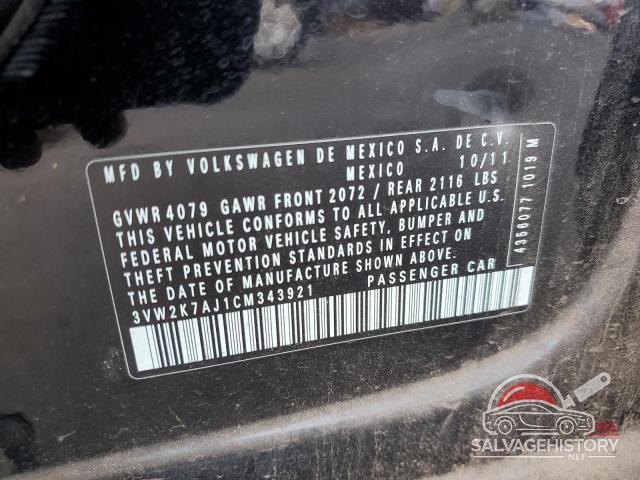 3VW2K7AJ1CM343921 2012 VOLKSWAGEN JETTA photo no. 12