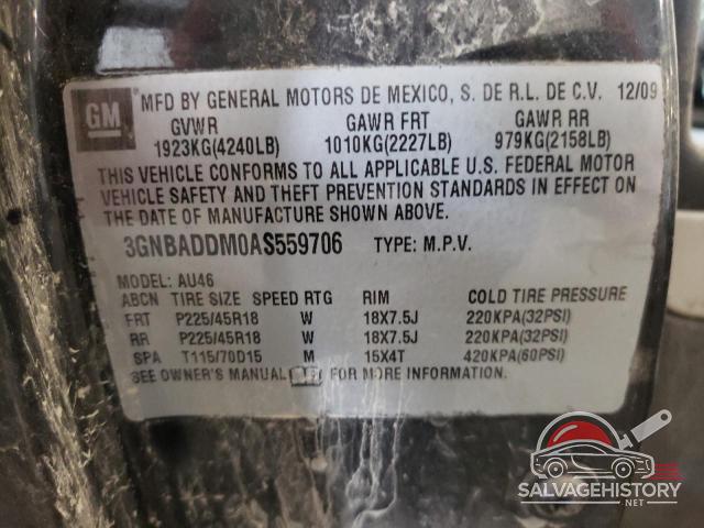 3GNBADDM0AS559706 2010 CHEVROLET HHR photo no. 13