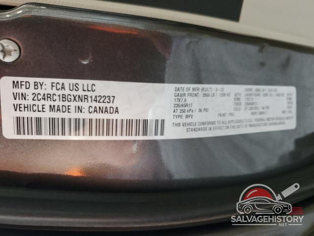 2C4RC1BGXNR142237 2022 CHRYSLER PACIFICA photo no. 13
