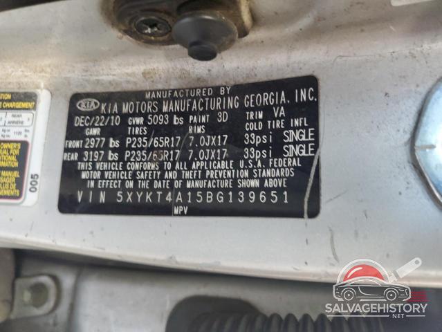 5XYKT4A15BG139651 2011 KIA SORENTO photo no. 13