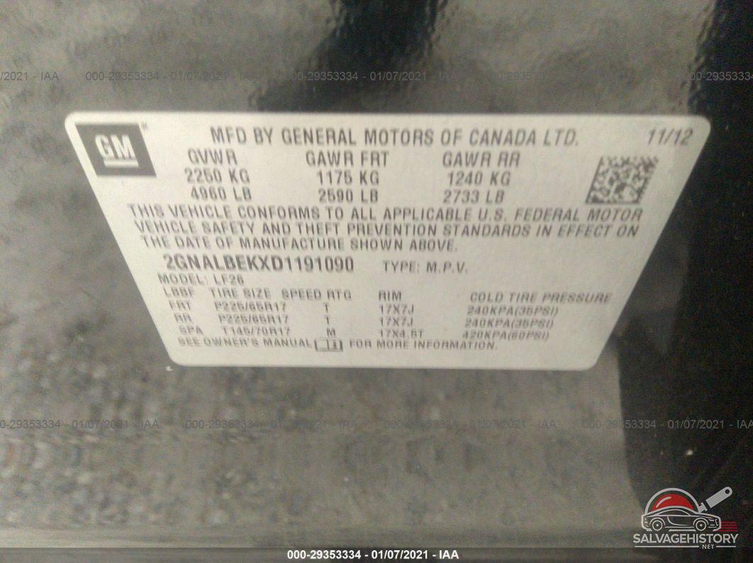 2GNALBEKXD1191090 2013 CHEVROLET EQUINOX photo no. 9