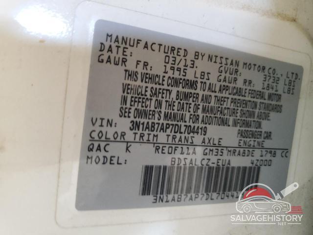 3N1AB7AP7DL704419 2013 NISSAN SENTRA photo no. 12