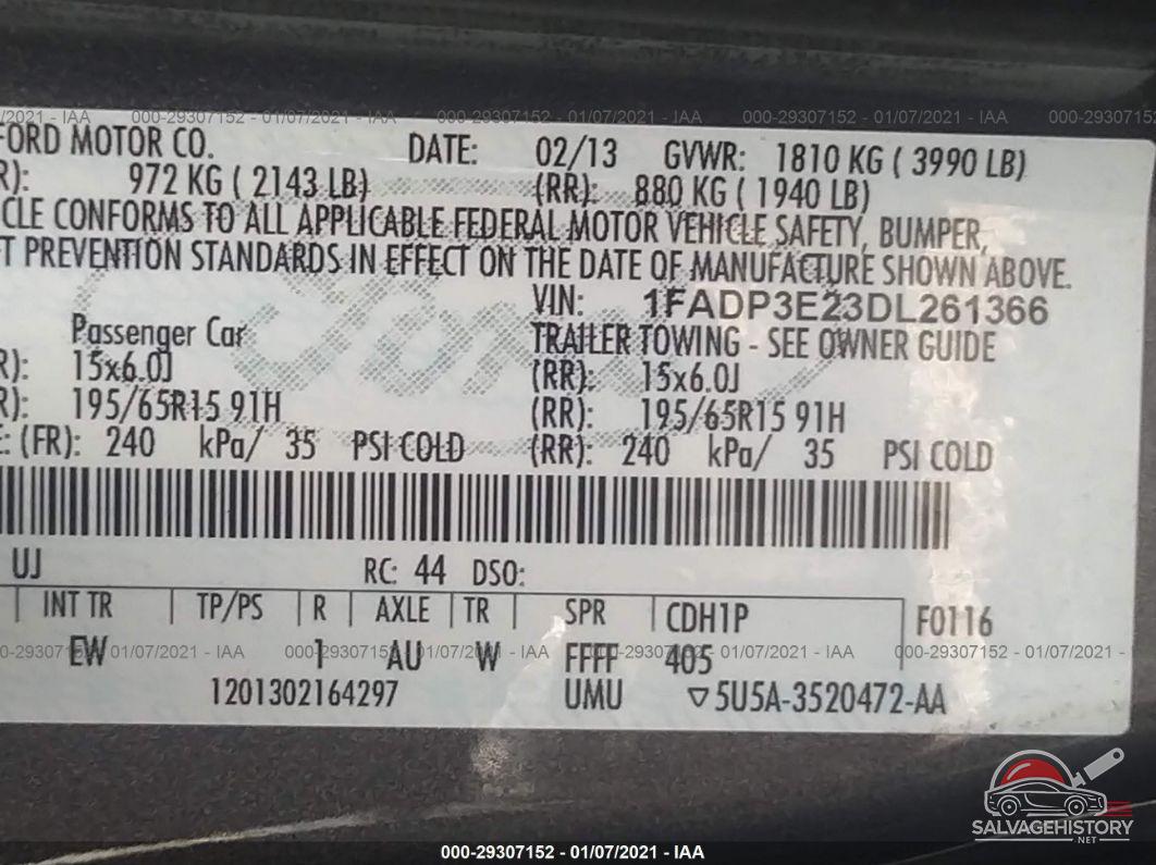 1FADP3E23DL261366 2013 FORD FOCUS photo no. 9