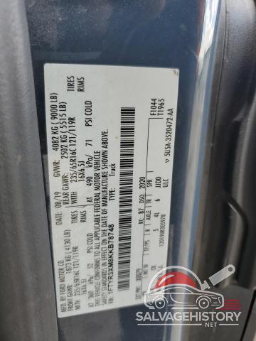 1FTYR3XM8KKB78748 2019 FORD TRANSIT photo no. 14