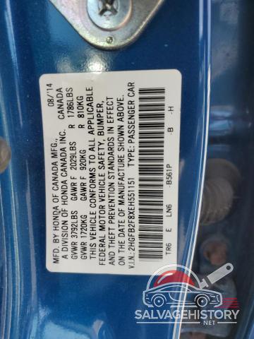 2HGFB2F8XEH551151 2014 HONDA CIVIC photo no. 13