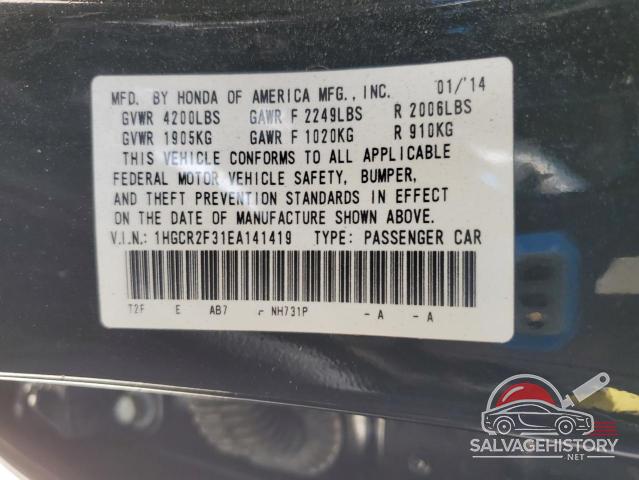 1HGCR2F31EA141419 2014 HONDA ACCORD photo no. 13