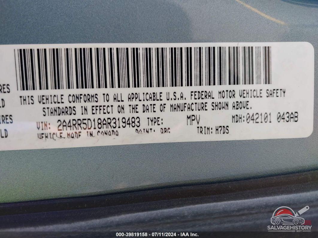 2A4RR5D18AR319483 2010 CHRYSLER TOWN & COUNTRY photo no. 9