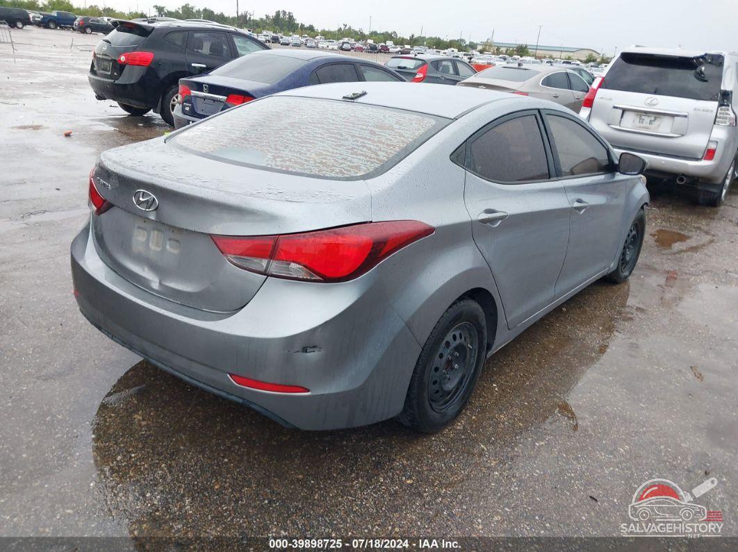 5NPDH4AEXGH758016 2016 HYUNDAI ELANTRA photo no. 4
