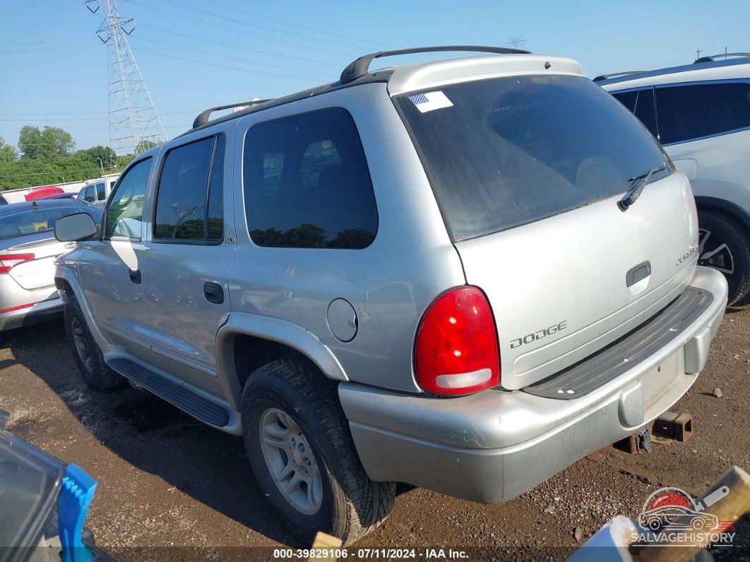 1B4HS48N72F161334 2002 DODGE DURANGO photo no. 3