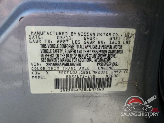 3N1AB6AP5BL697560 2011 NISSAN SENTRA photo no. 12