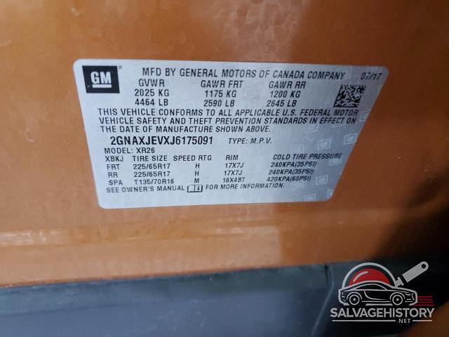 2GNAXJEVXJ6175091 2018 CHEVROLET EQUINOX photo no. 12