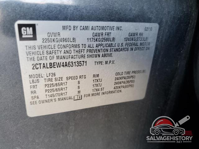2CTALBEW4A6313571 2010 GMC TERRAIN photo no. 14