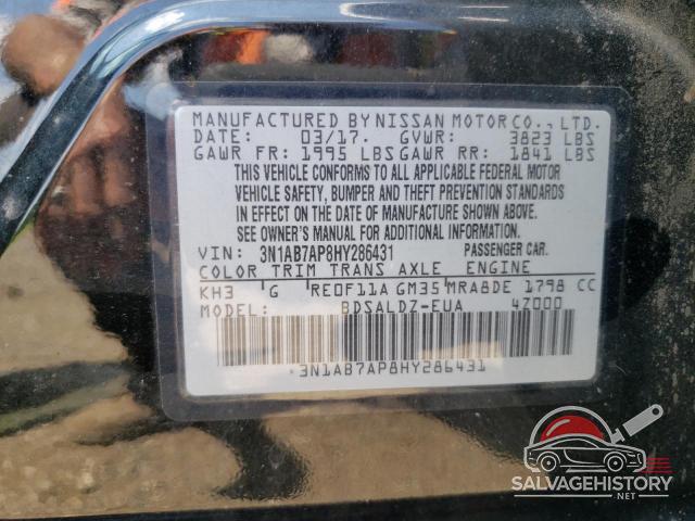 3N1AB7AP8HY286431 2017 NISSAN SENTRA photo no. 12