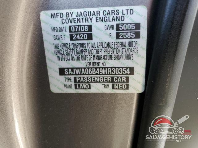SAJWA06B49HR30354 2009 JAGUAR XF photo no. 12