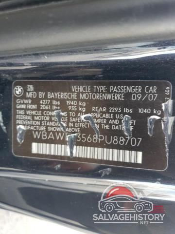 WBAWB33568PU88707 2008 BMW 3 SERIES photo no. 12