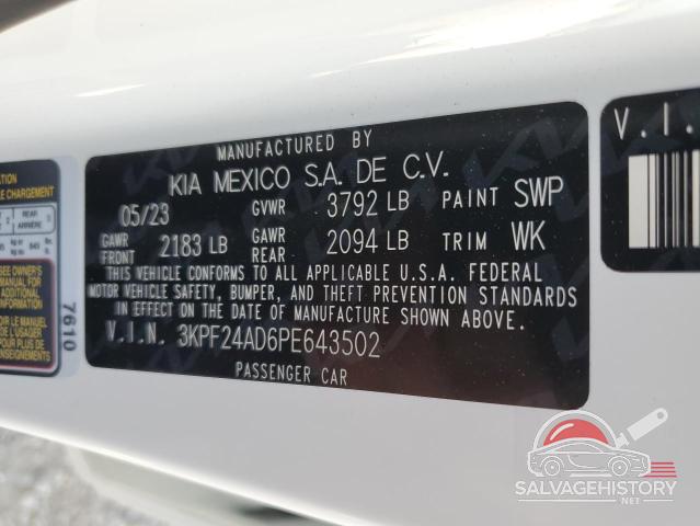 3KPF24AD6PE643502 2023 KIA FORTE photo no. 12