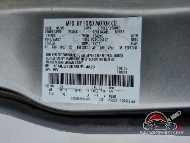 1FMEU73E58UB14828 2008 FORD EXPLORER photo no. 13