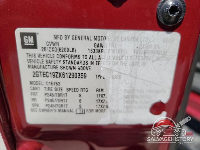 2GTEC19ZX61290359 2006 GMC SIERRA photo no. 12