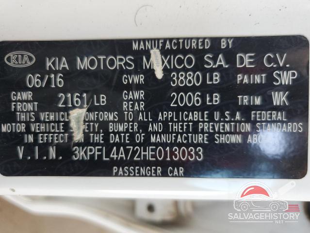 3KPFL4A72HE013033 2017 KIA FORTE photo no. 12