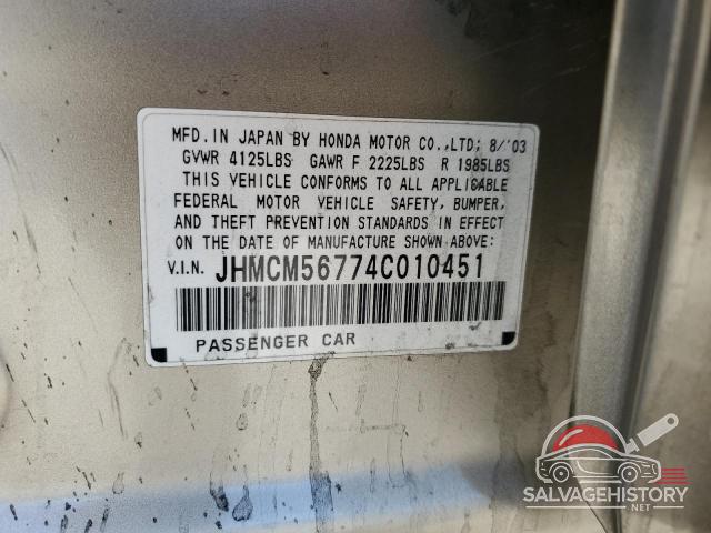 JHMCM56774C010451 2004 HONDA ACCORD photo no. 12