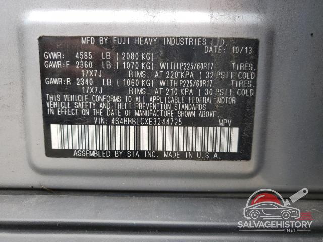 4S4BRBLCXE3244725 2014 SUBARU OUTBACK photo no. 13