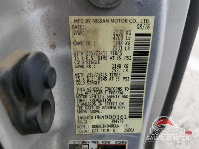 1N6BD0CT9GN900361 2016 NISSAN FRONTIER photo no. 12