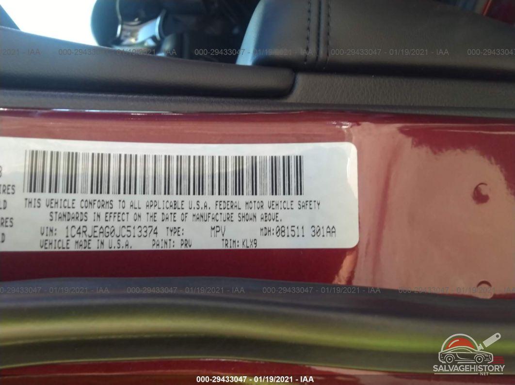 1C4RJEAG0JC513374 2018 JEEP GRAND CHEROKEE photo no. 9