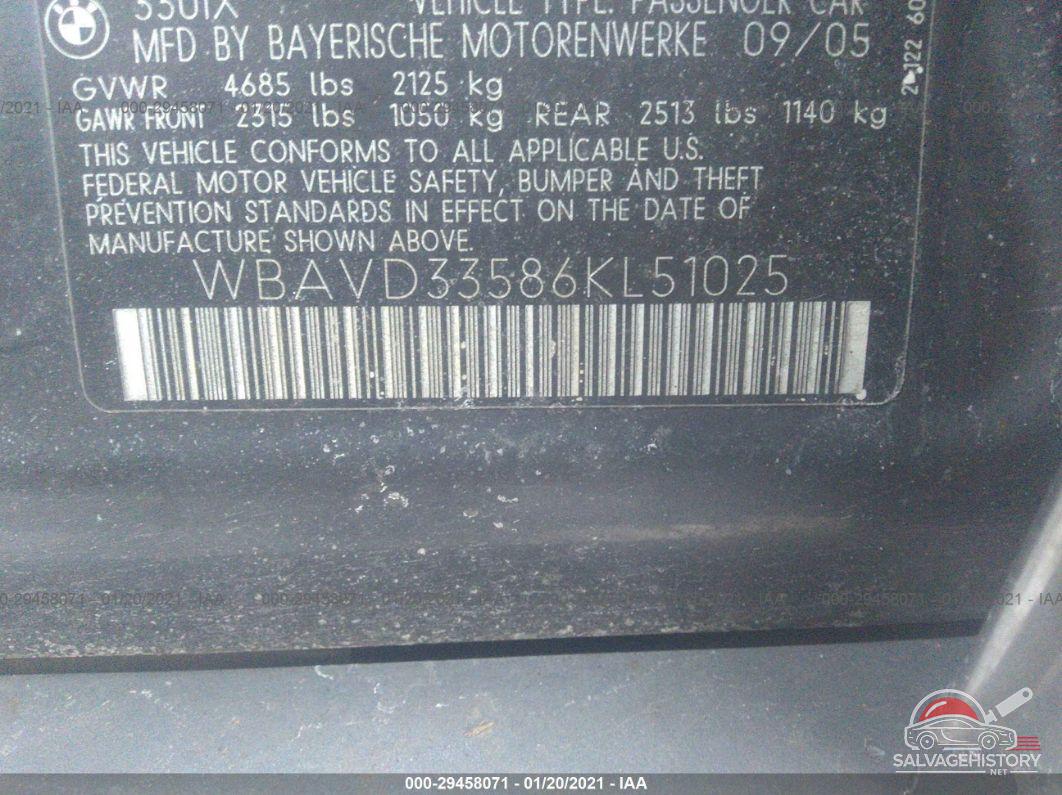 WBAVD33586KL51025 2006 BMW 3 SERIES photo no. 9