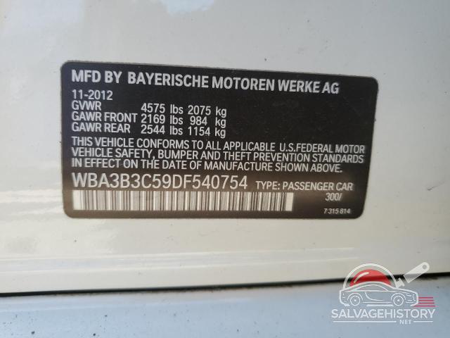 WBA3B3C59DF540754 2013 BMW 3 SERIES photo no. 12