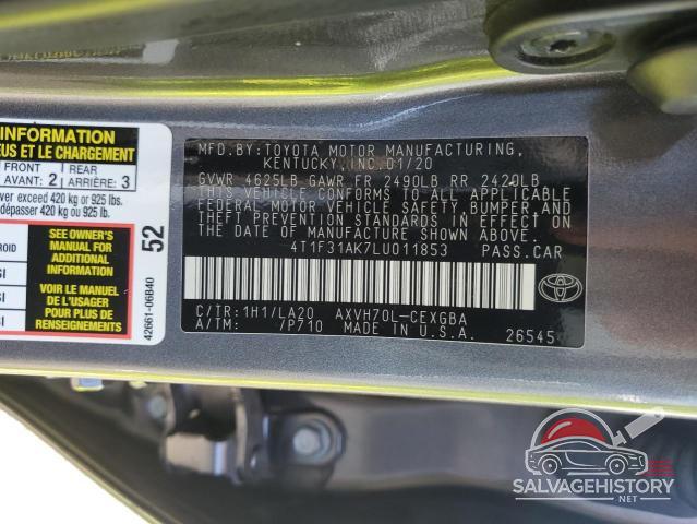 4T1F31AK7LU011853 2020 TOYOTA CAMRY photo no. 12