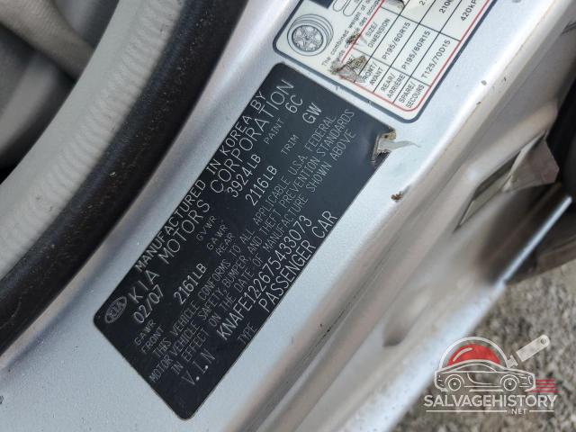 KNAFE122675433073 2007 KIA SPECTRA photo no. 12